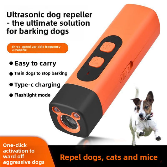 Handheld Ultrasonic Dog Repeller - Rechargeable Safety Device for Walking & Jogging TMS